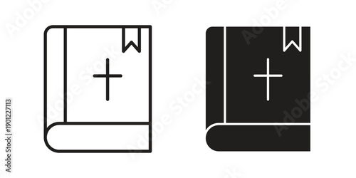 Bible icon for mobile concept and web apps, editable stroke