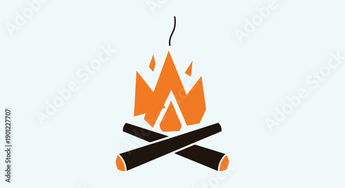 campfire vector illustration
