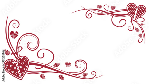 heart with floral ornament