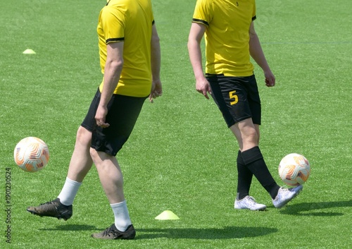 Cuadro en lienzo L'entrainement au football