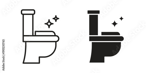 Clean toilet icon for mobile concept and web apps, editable stroke