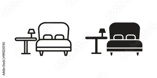 Clean Room icon for mobile concept and web apps, editable stroke