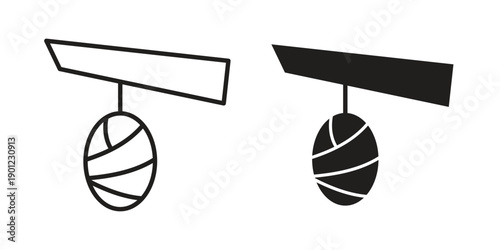 Cocoon icon for mobile concept and web apps, editable stroke