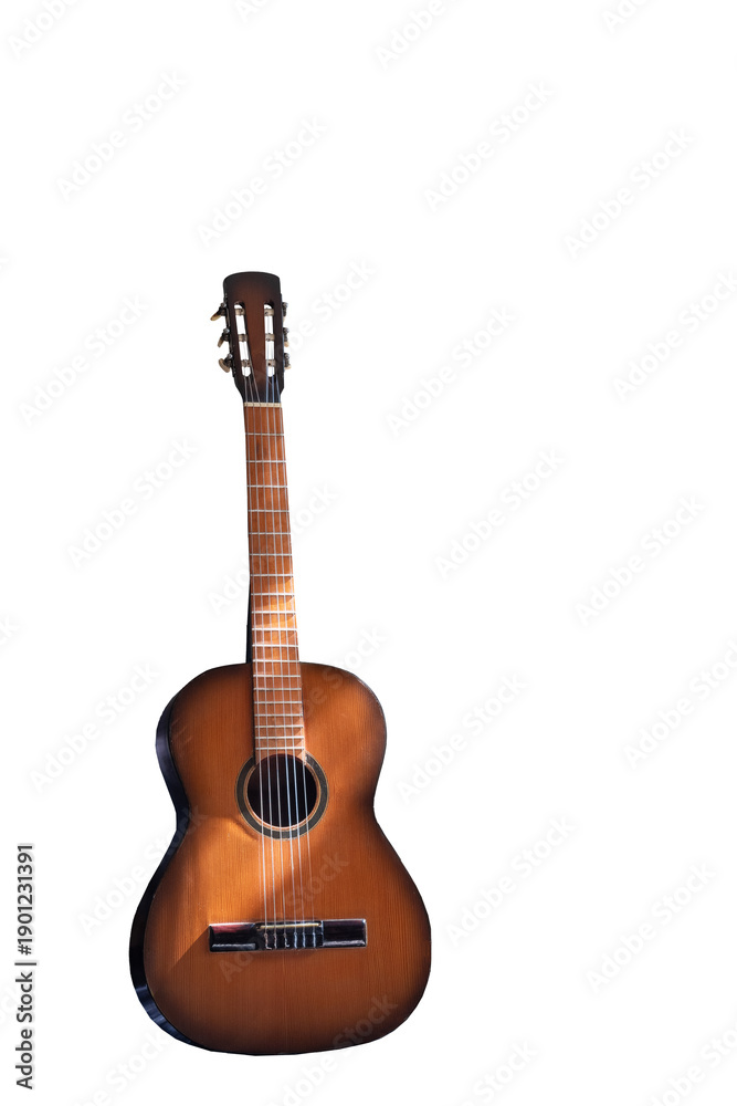 Fototapeta premium an acoustic guitar with a transparent back