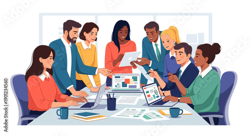 Diverse Business Team Meeting Discussion.