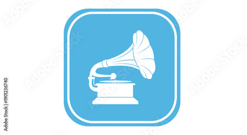 Old blue phonograph