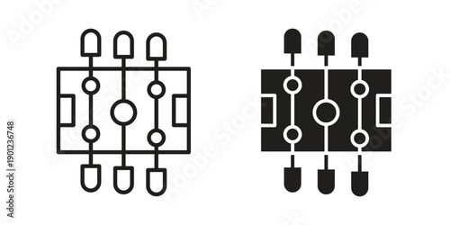 Foosball icon for mobile concept and web apps, editable stroke