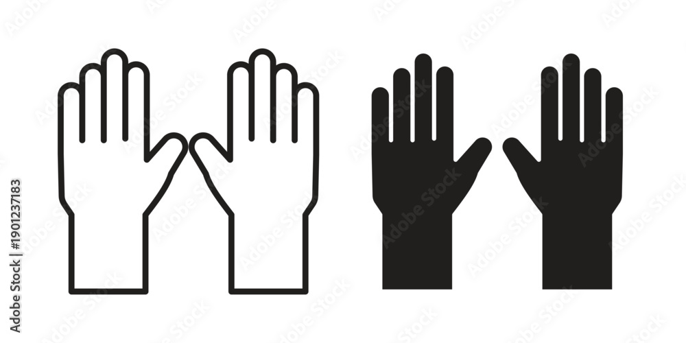 Obraz premium Gloves icon for mobile concept and web apps, editable stroke