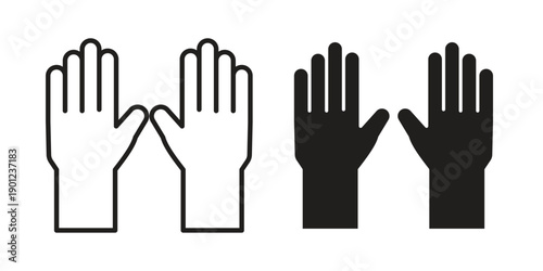 Gloves icon for mobile concept and web apps, editable stroke