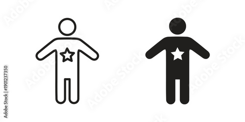 Good human icon for mobile concept and web apps, editable stroke