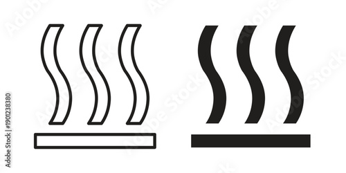 Hot icon for mobile concept and web apps, editable stroke