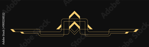 Art Deco decorative border. Vector.