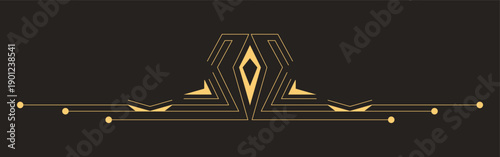Art Deco decorative border. Vector.