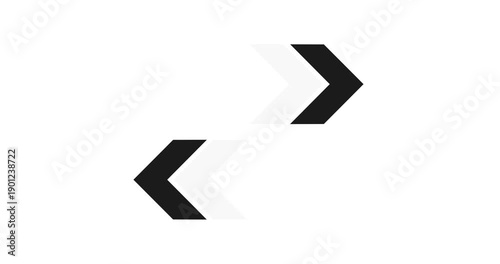 Left Right directional arrow loop animation. Arrow moving Left right on black background. arrows Left  right animation concept
