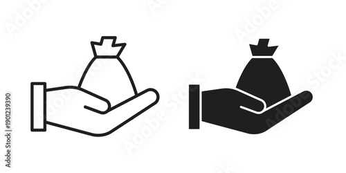 Inheritance law icon for mobile concept and web apps, editable stroke