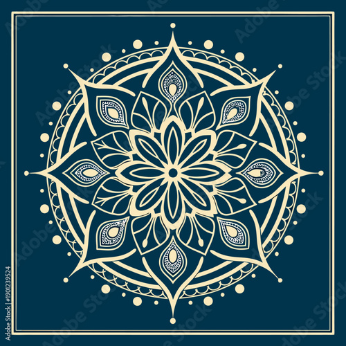 A minimalist composition featuring a partial gold frame against a deep teal background evoking simplicity high quality professional detailed