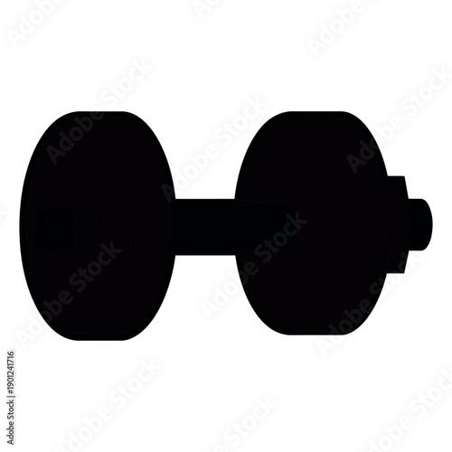 Brown dumbbell icon for fitness and exercise designs