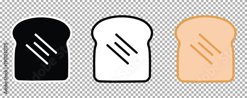 white bread set icon logo symbol vector design illustration