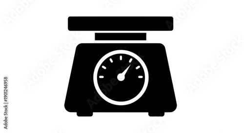 Scale icon of a digital kitchen weighing device