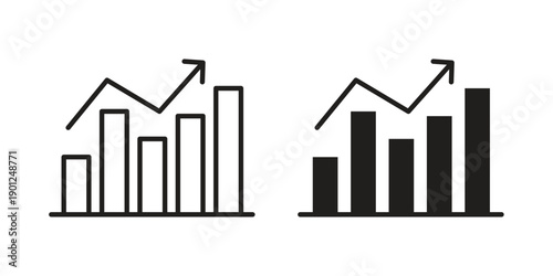 Stagflation icon for mobile concept and web apps, editable stroke