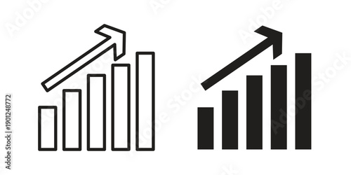Stagflation icon for mobile concept and web apps, editable stroke