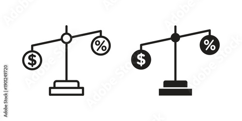 Taxes icon for mobile concept and web apps, editable stroke