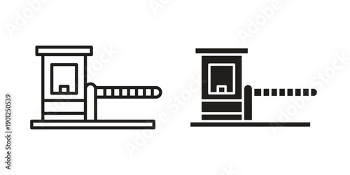 Toll road icon for mobile concept and web apps, editable stroke