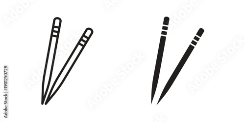 Toothpick icon for mobile concept and web apps, editable stroke