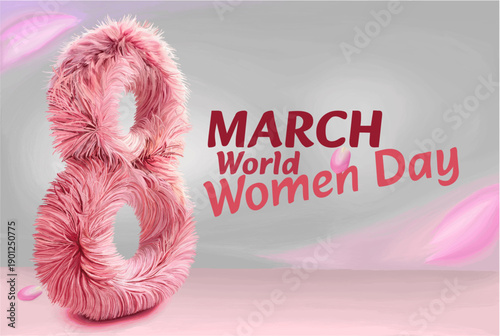 A vector design created entirely with Adobe Fresco for International Women's Day on March 8th.