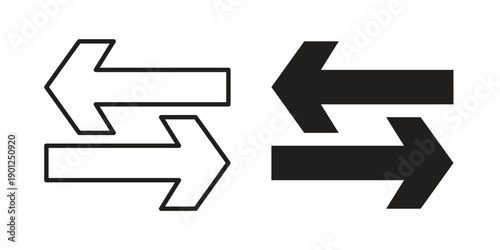 Transfer icon for mobile concept and web apps, editable stroke