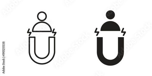 User engagement icon for mobile concept and web apps, editable stroke