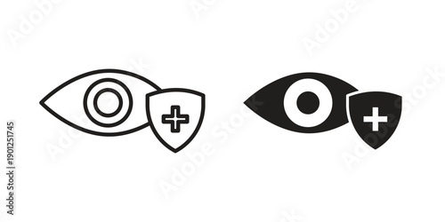 Vision insurance icon for mobile concept and web apps, editable stroke