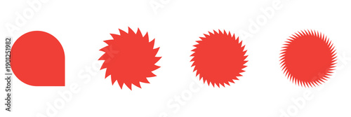 Set of price sticker and sale sticker. Price tag, starburst, quality mark, sunburst badges. Template banner shopping badges. Special offer, discount, sale, shop, black friday. Vector design elements