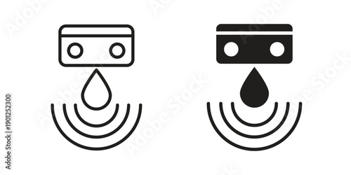 Water sensor icon for mobile concept and web apps, editable stroke