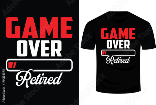 Game Over Retired - Elderly Old Age Oldies Retiree Grandpa Svg Design