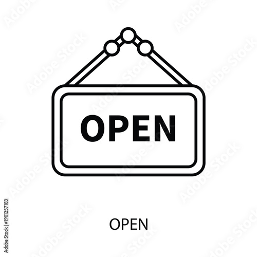 open concept line icon. Simple element illustration. open concept outline symbol design.