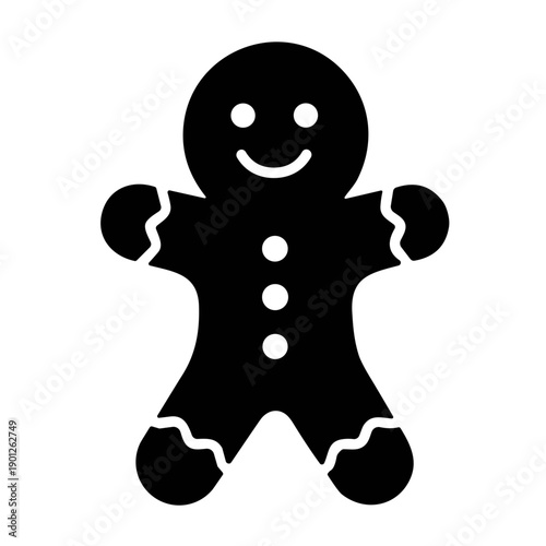vector illustration christmas gingerbread man