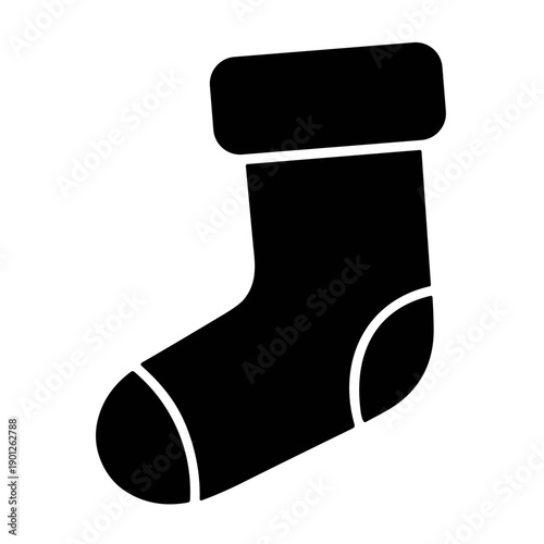 vector illustration Christmas socks icon