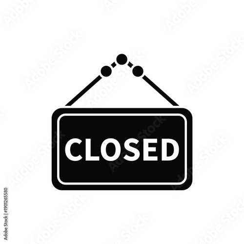 closed concept line icon. Simple element illustration. closed concept outline symbol design.