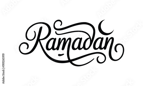Ramadan festive greeting text design