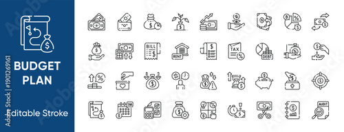 Budget plan budgeting expense allocation income tax payment debt