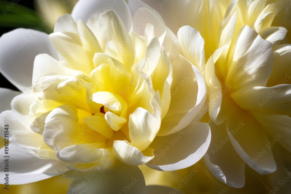 Fototapeta premium Illuminated Flower Petals in Backlight Highlighting Delicate Details