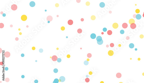 A colorful confetti background with pastel dots