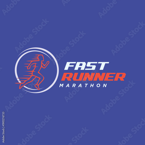 Fast Run Icon Logo Design Element Stock Vector