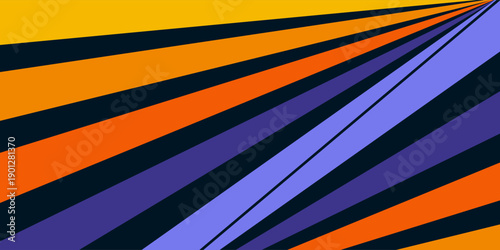 Abstract background of rainbow groovy Wavy Line design in 1970s Hippie Retro style. Vector pattern ready to use for cloth, textile, wrap and other.