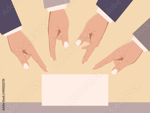 Canvas-taulu Pointing vector illustration