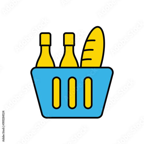 grocery concept line icon. Simple element illustration. grocery concept outline symbol design.