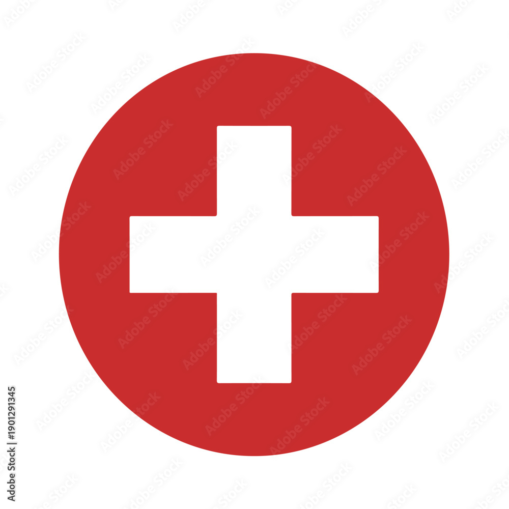 Obraz premium Switzerland Flag Circle Icon