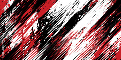 Gaming esport background striking stripes electric banner vector illustration design red black grunge brush wing comic pattern modern abstract concept livery stripes decal paint splash splatter.eps 10