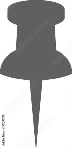 Push Pin Map Tack Silhouette Icon